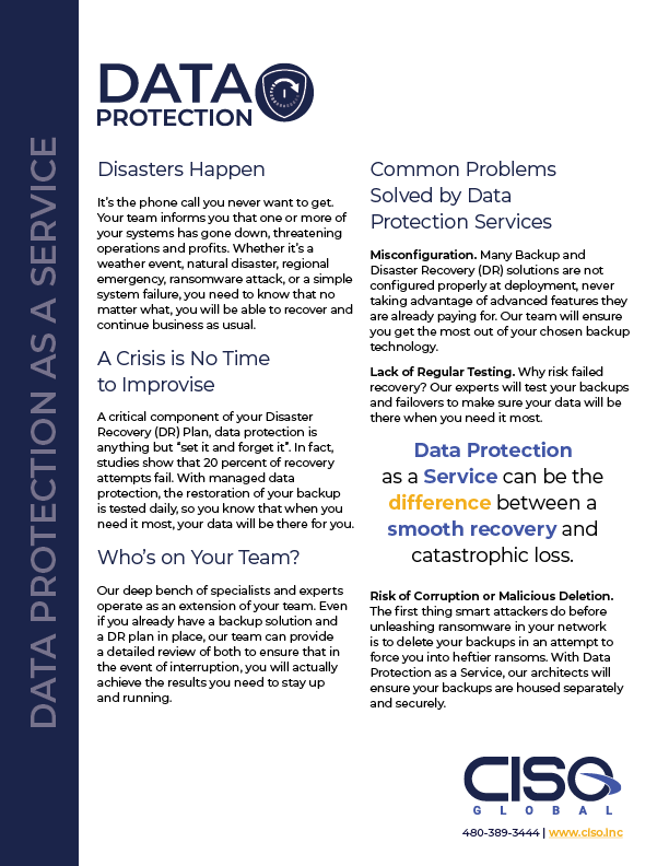 Data Protection as a Service (DPaaS) – Service Overview