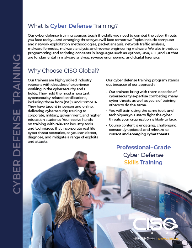 Cyber Defense Training – Service Overview