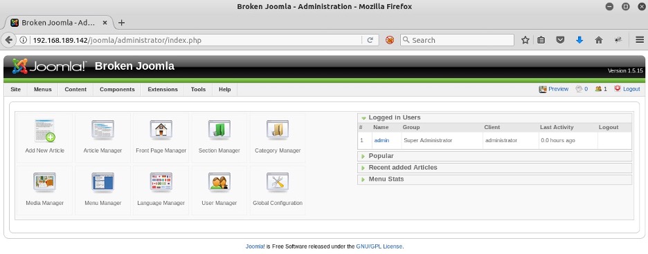brute forcing administration interface