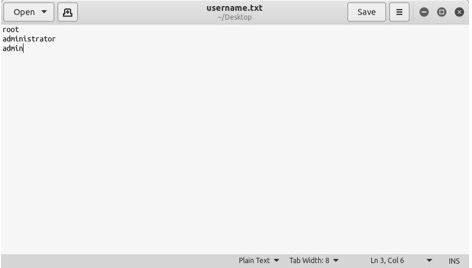 brute forcing username