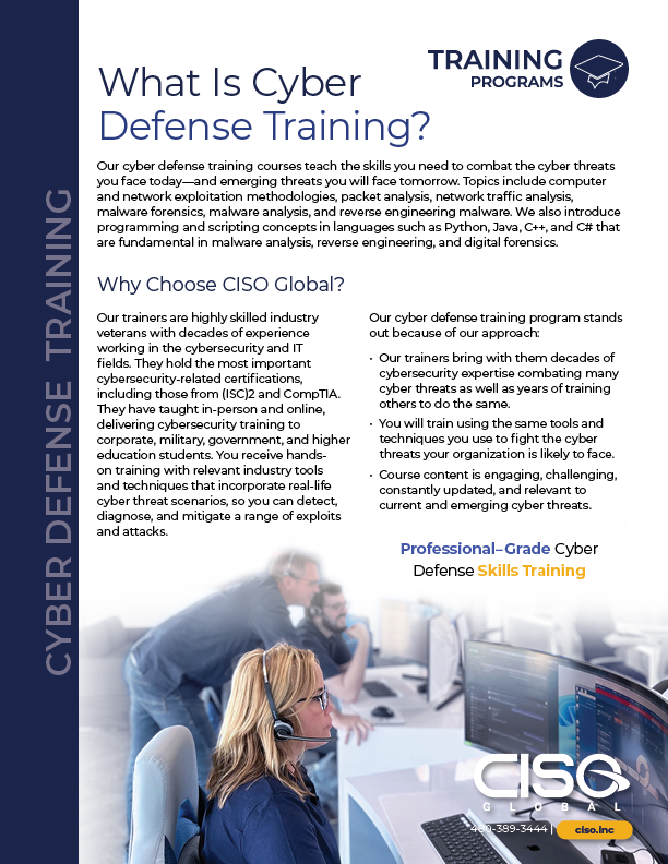 Cyber Defense Training — Service Overview