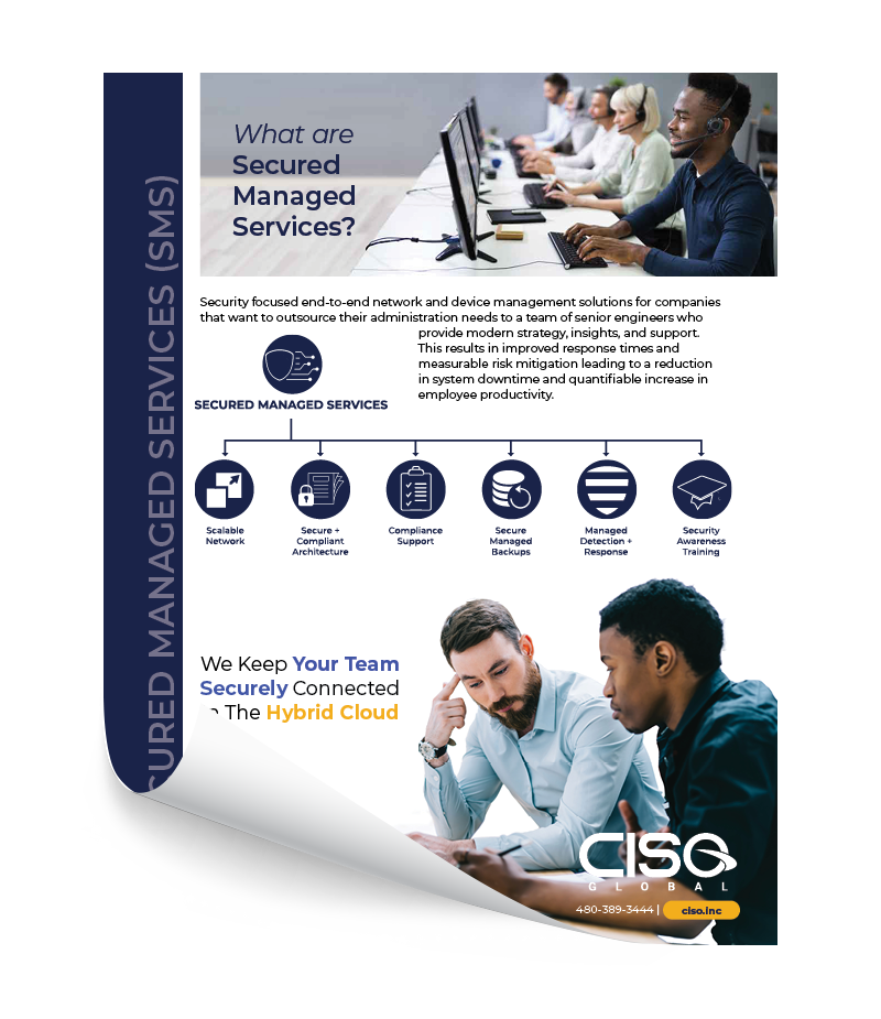 SMS - Secured Managed Services - Service Overview cover image - curled