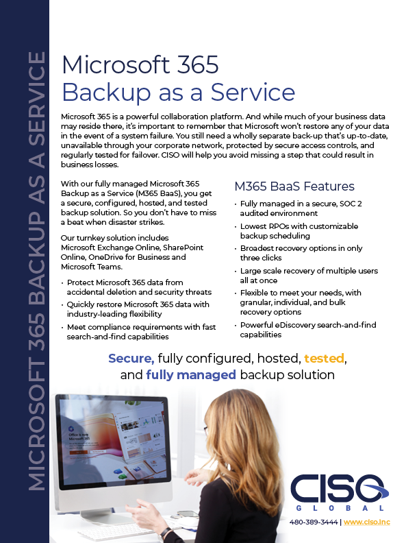 M365 BaaS — Microsoft 365 Backup as a Service — Service Overview