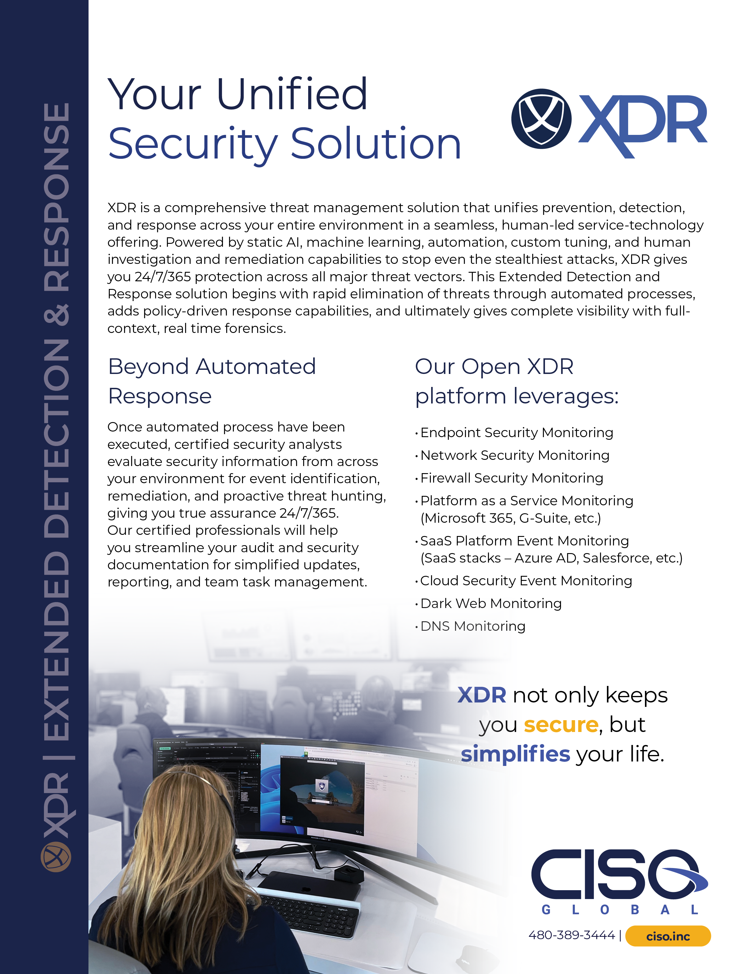 XDR Extended Detection + Response - Service Overview cover image - curled